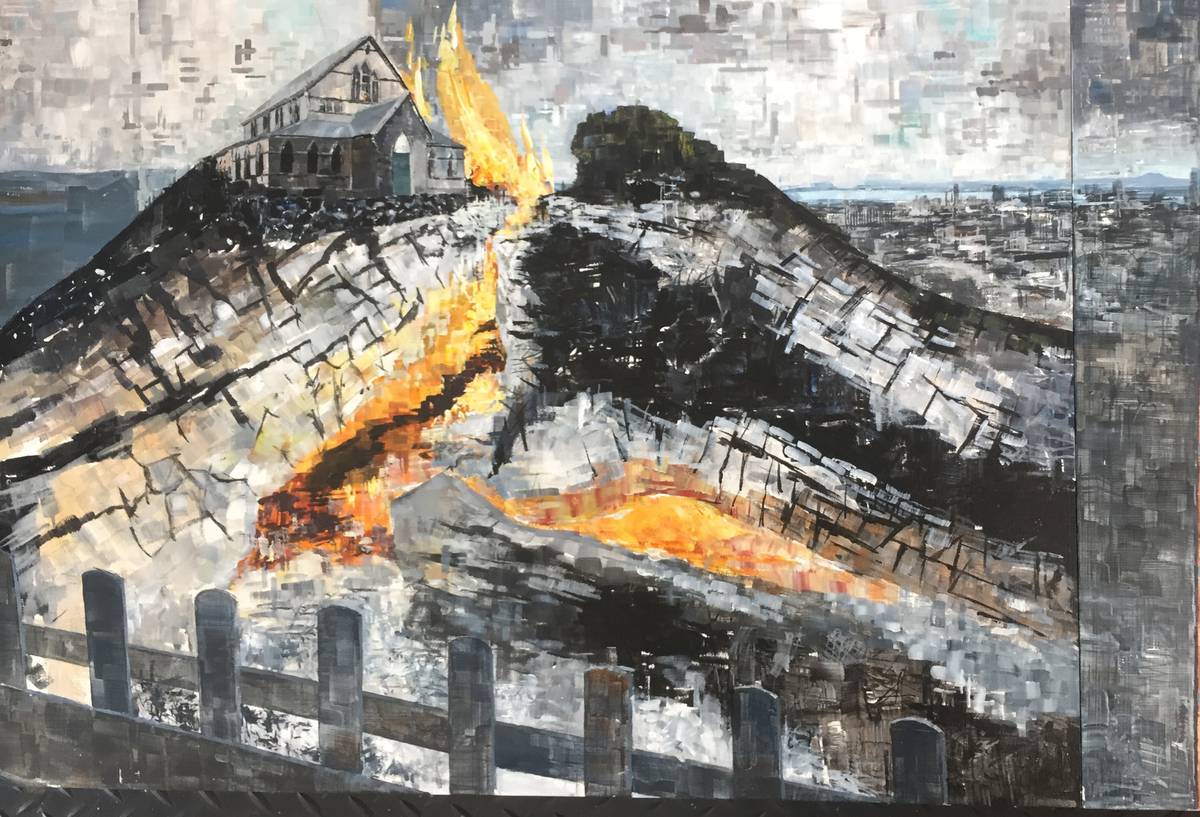 Artist’s spooky premonition of St James Church hall fire
